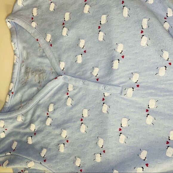 Croft & Barrow Intimates Long Sleeve Sheep Pajama Top XS - Picture 4 of 8